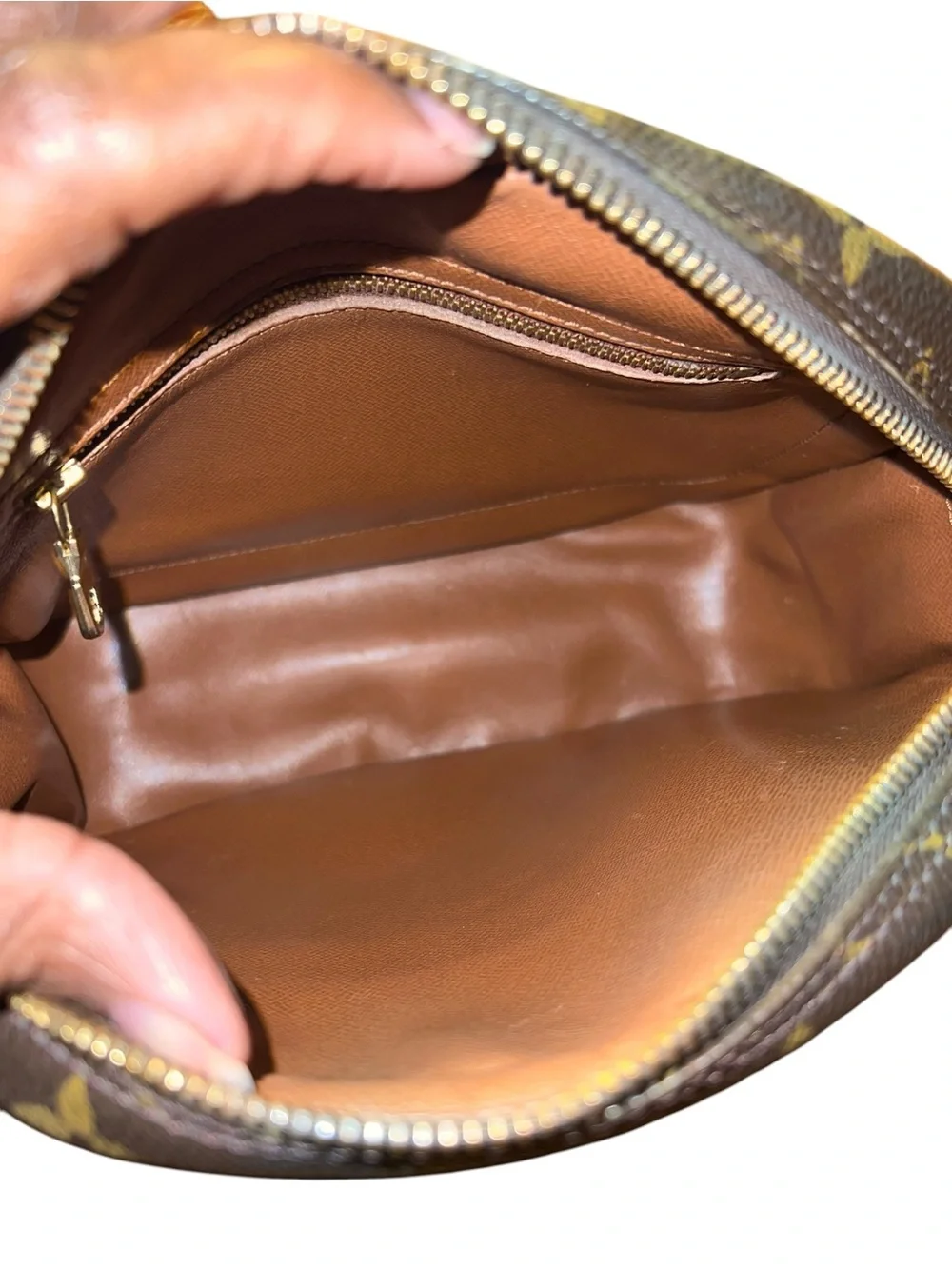 Louis Vuitton Brown and Tan Monogram Crossbody Bag